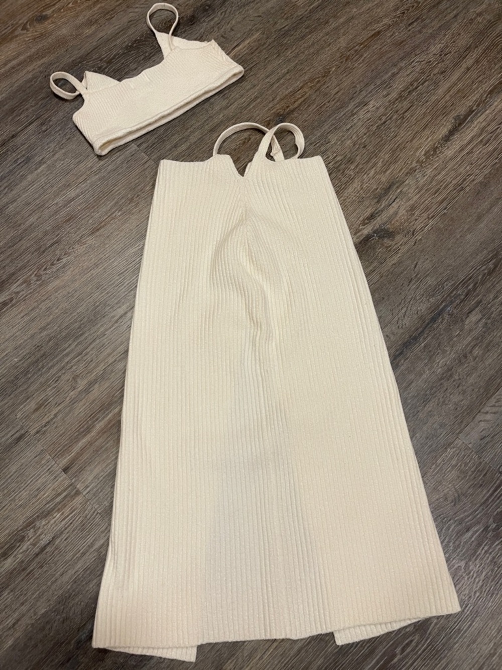 The Honest Company Cream Ribbed Maxi Dress Set - Picture 4 of 4